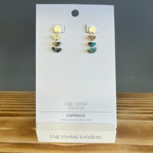 Big Metal London - Sophia Geometric Metal and Resin Dangle Earrings
